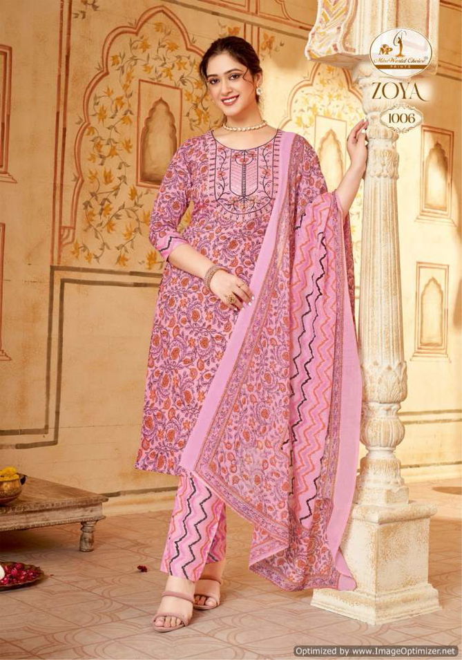 Zoya Vol 1 By Miss World Slub Printed Dress Material Wholesale Shop In Surat